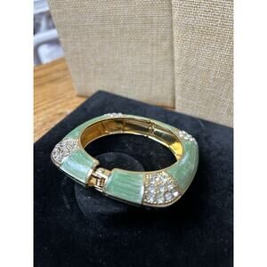 Sequin Nordstrom Multicolor Gold Tone Statement Enamel Bangle Bracelet # 524